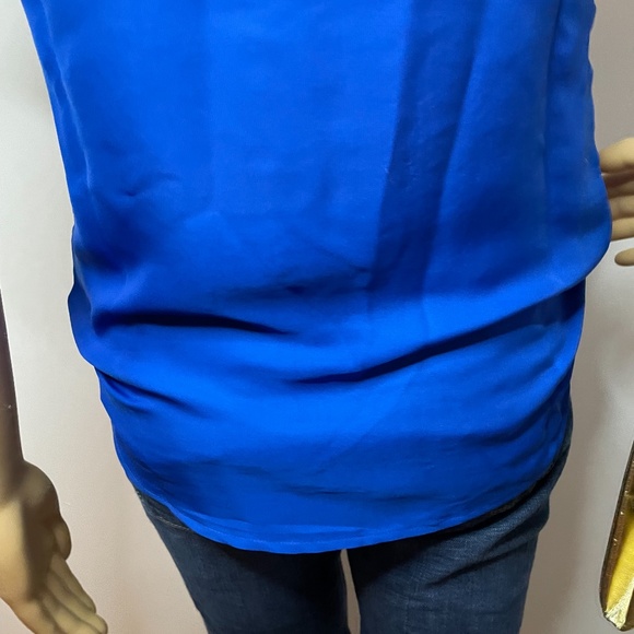 Neiman Marcus Tracy Reese blue silky back w nude front blue sequined front tunic - Picture 16 of 16